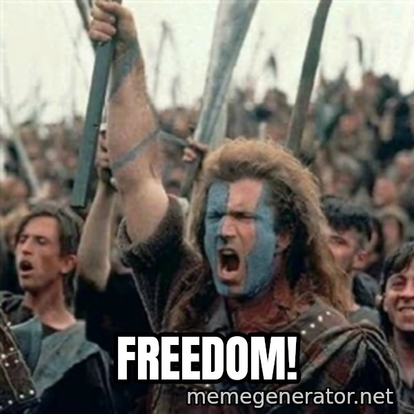 William Wallace braveheart mel gibson lol meme: FREEDOM!