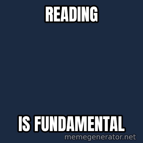 Rupaul meme: Reading / Is fundamental