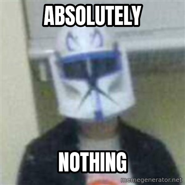 Clone Duck meme: absolutely / nothing