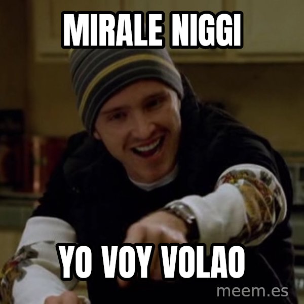 Jesse Pinkman Yeah Science meme: mirale niggi / yo voy volao