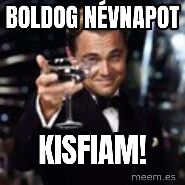 Di Caprio Drink meme: Boldog névnapot / Kisfiam!