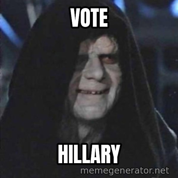 darth sidious mun meme: Vote / Hillary