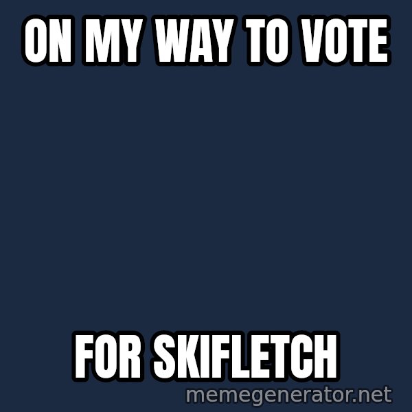 Marching Spartans meme: on my way to vote / for skifletch