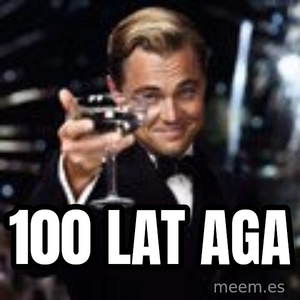 Di Caprio Drink meme: 100 Lat Aga