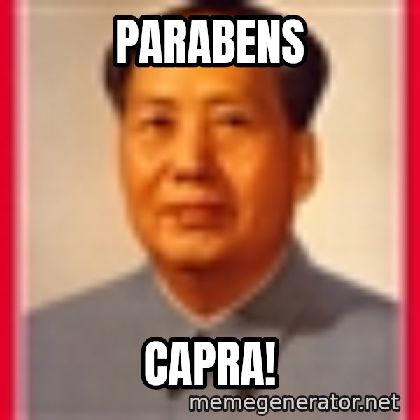 Mao meme: Parabens / Capra!
