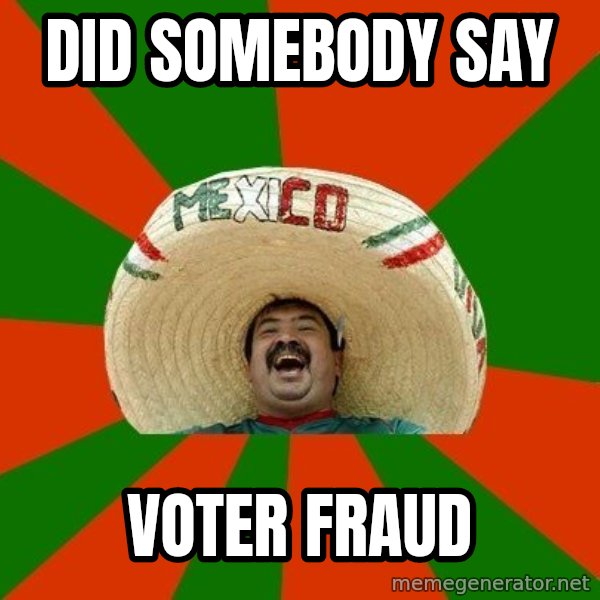 Successful Mexican meme: Did somebody say / voter fraud