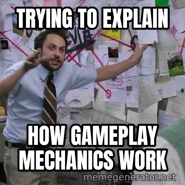 Charlie Day Conspiracy meme: Trying to explain / How gameplay mechanics work