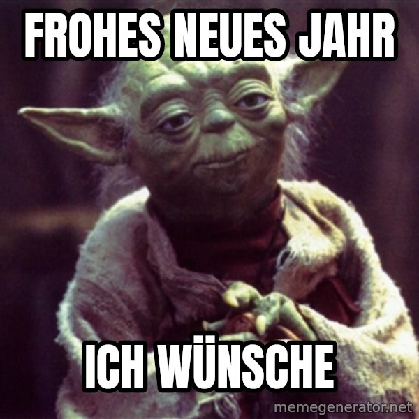 Yoda meme: Frohes neues Jahr / Ich wünsche