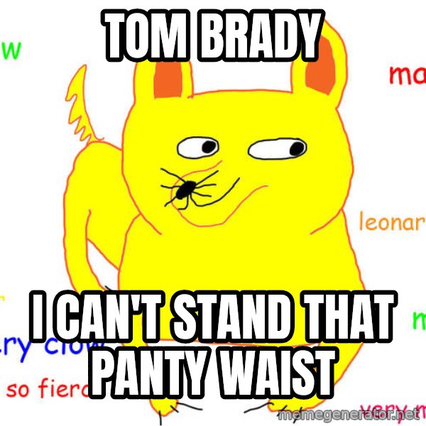 What If I Told You meme: tom brady / i can't stand that panty waist