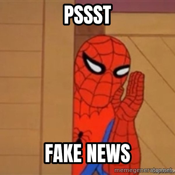 Psst spiderman meme: PSSST / Fake News