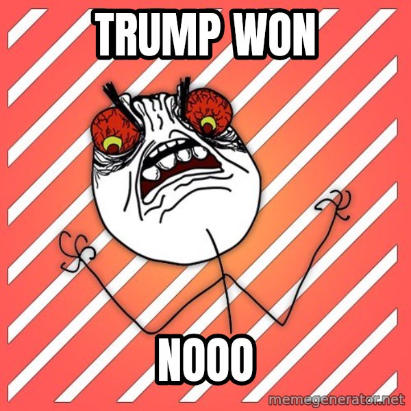 iHate meme: trump won / nooo