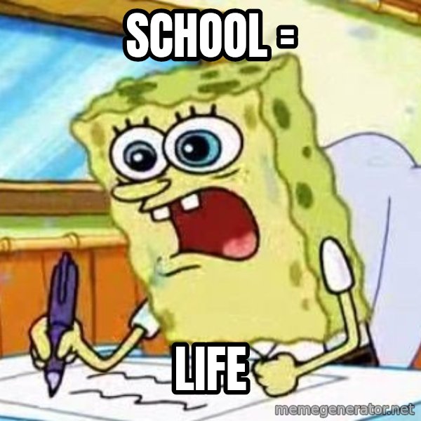 Spongebob What I Learned In Boating School Is meme: school = / Life
