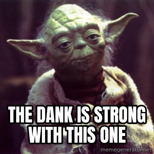 Advice Yoda Gives meme: the dank is strong with this one