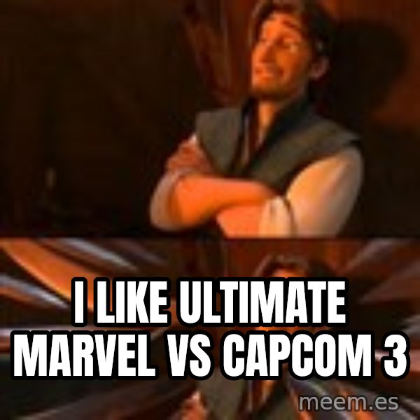 flynn rider swords meme: i like ultimate marvel vs capcom 3