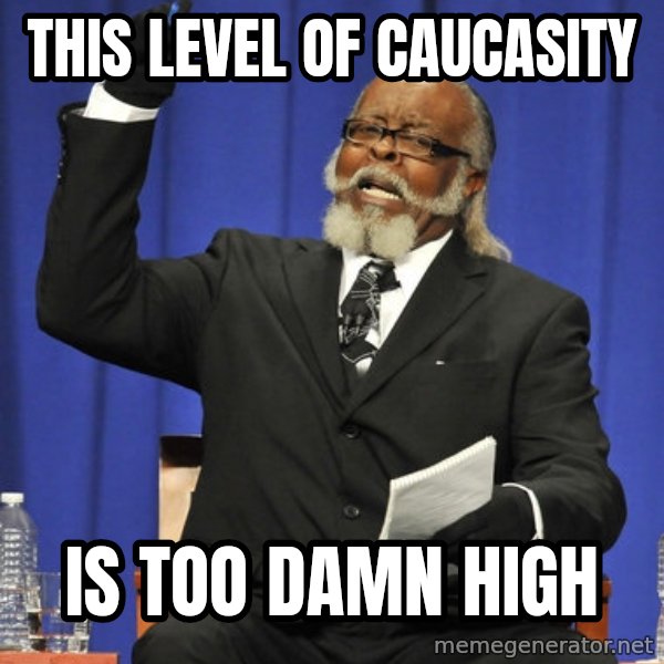 Rent Is Too Damn High meme: This level of caucaSity / Is too damn hiGh