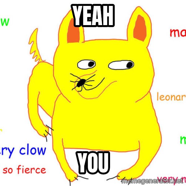 Grumpy Cat  meme: yeah / you