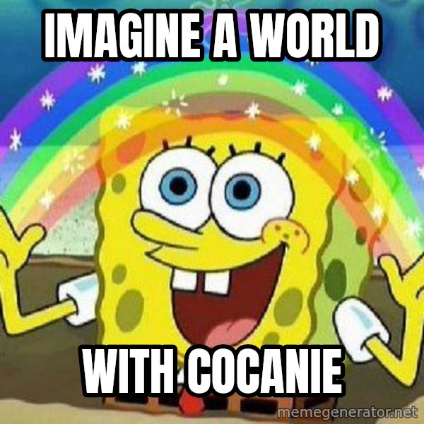 Imagination meme: imagine a world / with cocanie