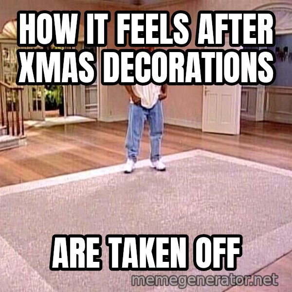 Will Smith Empty House meme: How it feels after Xmas decorations / are taken off