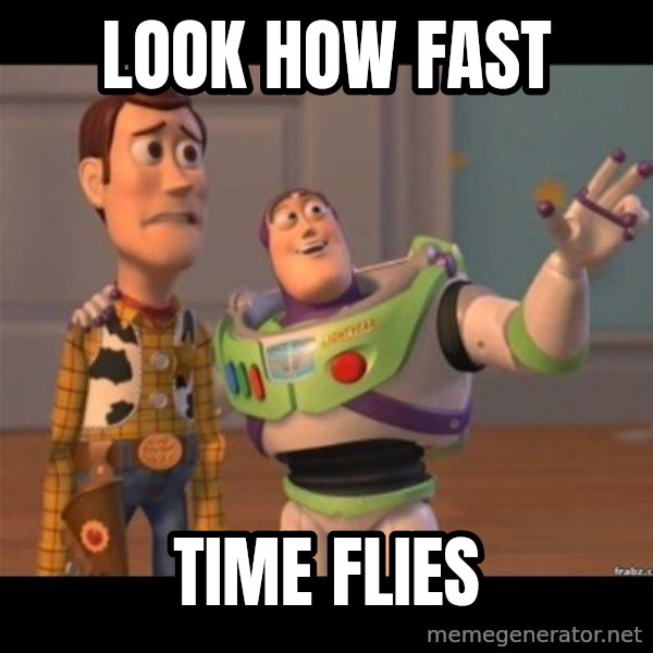 Buzz lightyear meme fixd meme: Look how fast / time flies