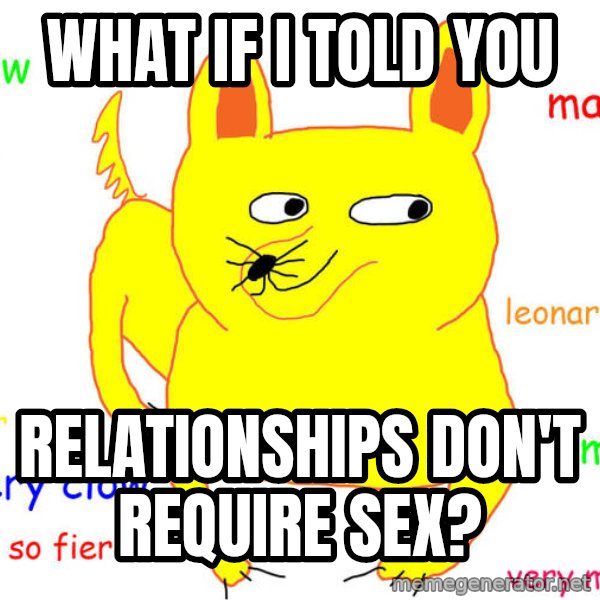 What If I Told You meme: What if I told you / Relationships don't require sex?