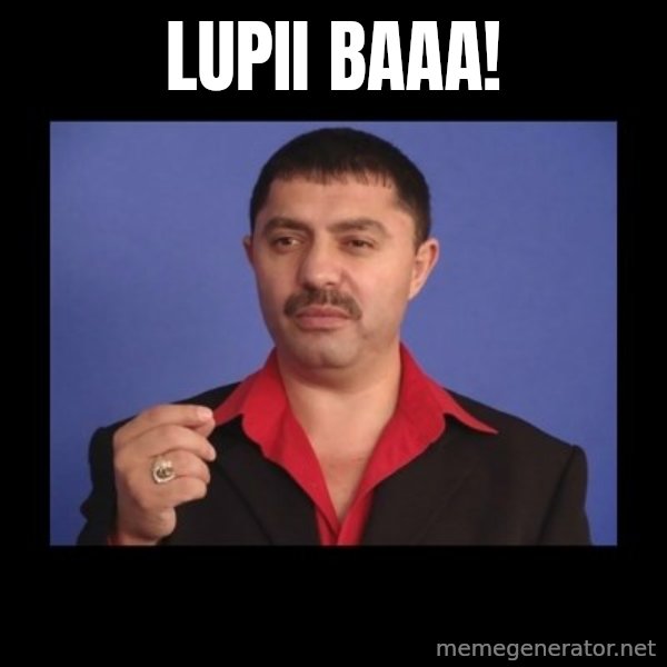 Manelistul Nicolae Guta meme: lupii baaa!