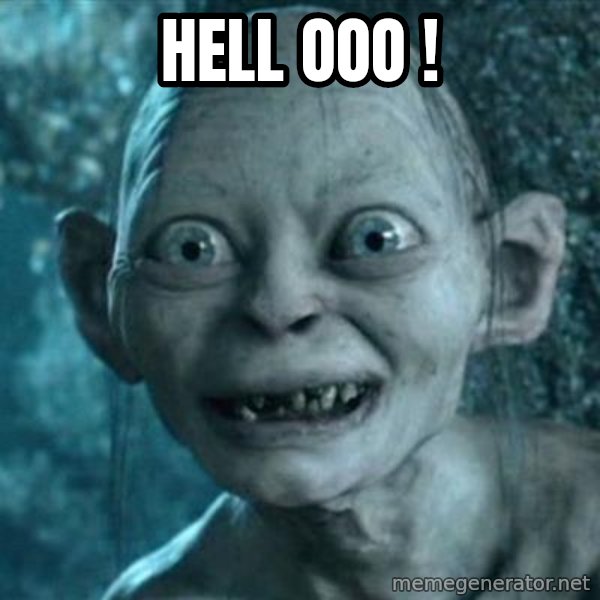 My Precious Gollum meme: hell ooo !