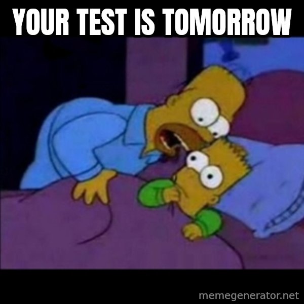 homero bart meme: Your test is tomorrow