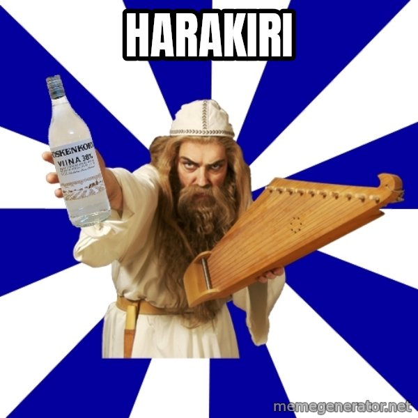 FinnishProblems meme: harakiri