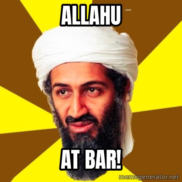 Osama meme: Allahu / at bar!