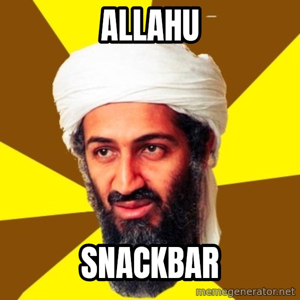 Osama meme: Allahu / Snackbar
