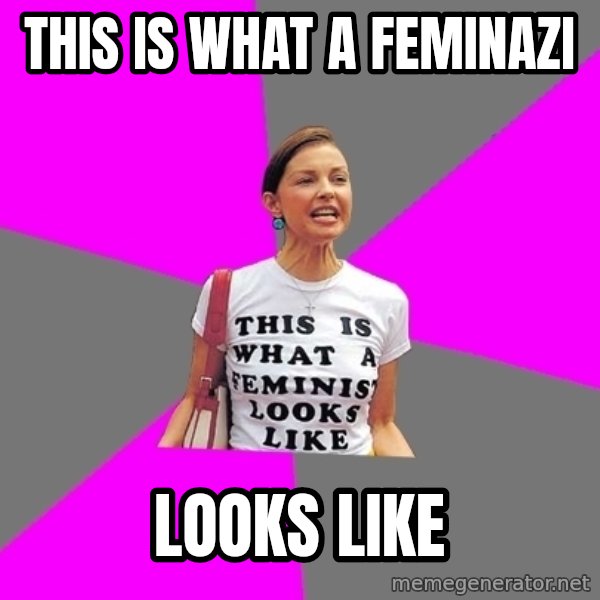 Feminist Cunt meme: This is what a feminazi / looks like