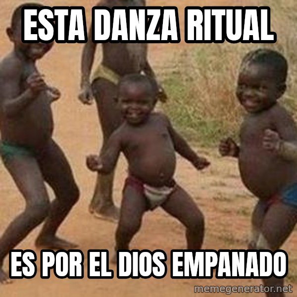 african children dancing meme: Esta danza ritual / Es por el dios empanado