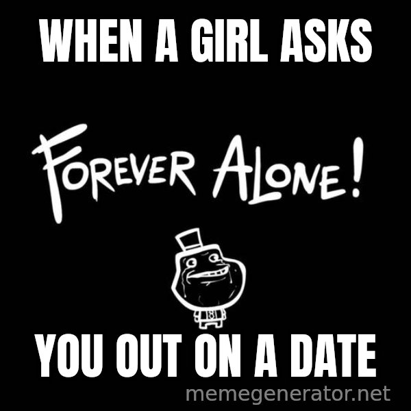 Homer Simpson Bush meme: when a girl asks / you out on a date