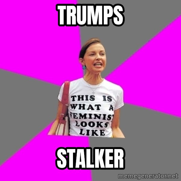 Feminist Cunt meme: Trumps / stalker
