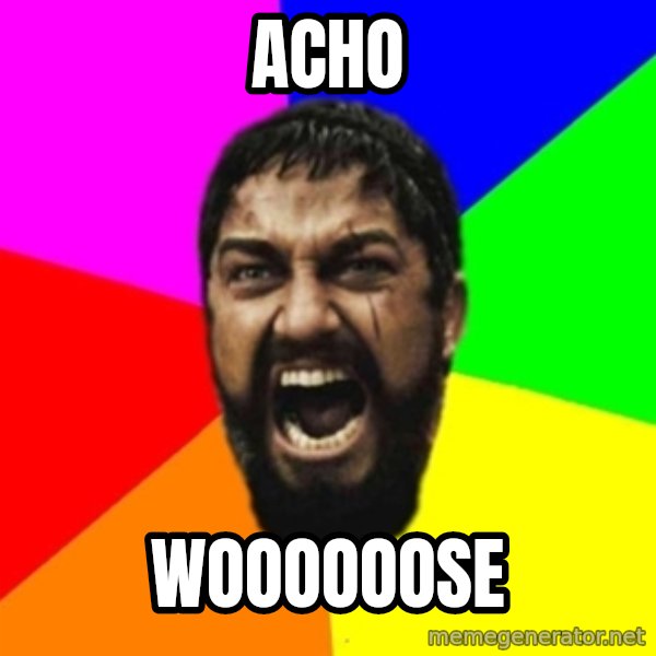 sparta meme: acho / woooooose