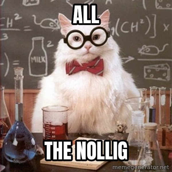 Science Cat meme: all / the nollig