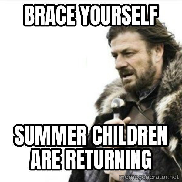 Prepare yourself meme: Brace yourself / Summer children are returning