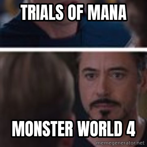  Cap And Tony Civil War meme: Trials of Mana / Monster World 4