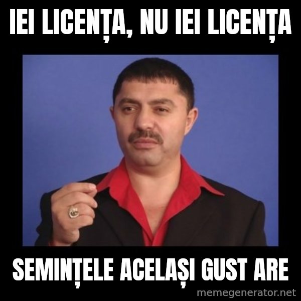 Manelistul Nicolae Guta meme: Iei licența, nu iei licența / Semințele același gust are