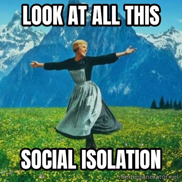 Look at All the Fucks I Give meme: Look at all this / Social isolation