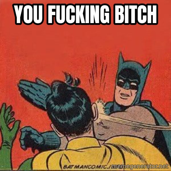 batman slap robin meme: You fucking bitch