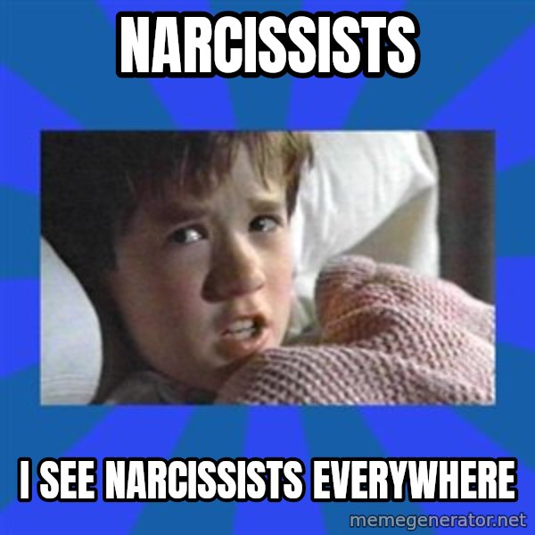 i see dead people meme: NARCISSISTS / I SEE NARCISSISTS EVERYWHERE