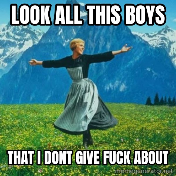 Look at All the Fucks I Give meme: look all this boys / THAT I DONT GIVE FUCK ABOUT