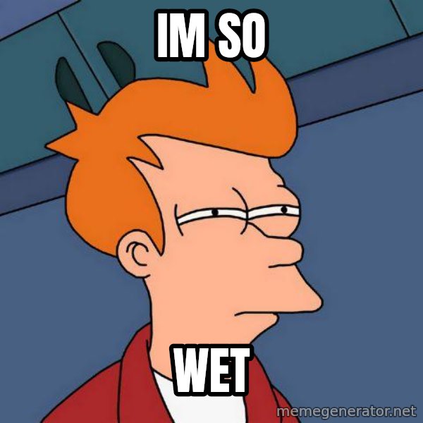 Futurama Fry meme: Im so / WET