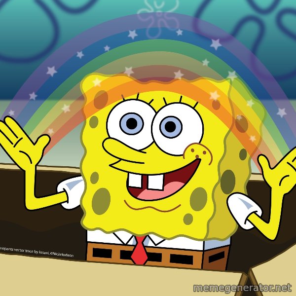 spongebob rainbow meme: ‍ / ‍
