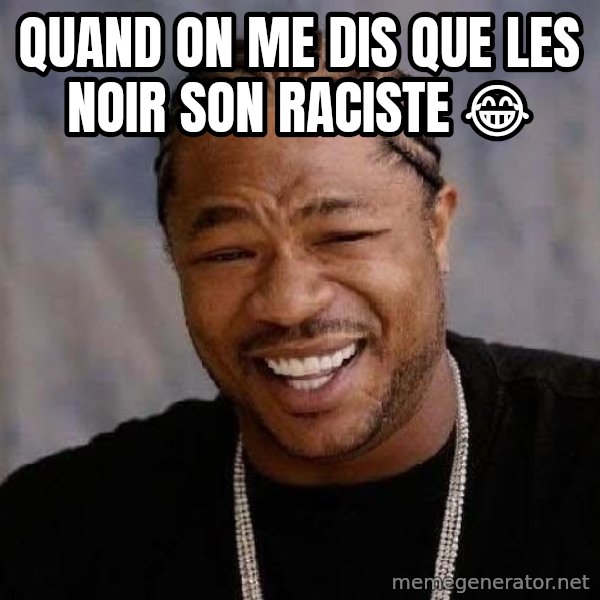 Yo Dawg meme: Quand on me dis que les noir son raciste 😂