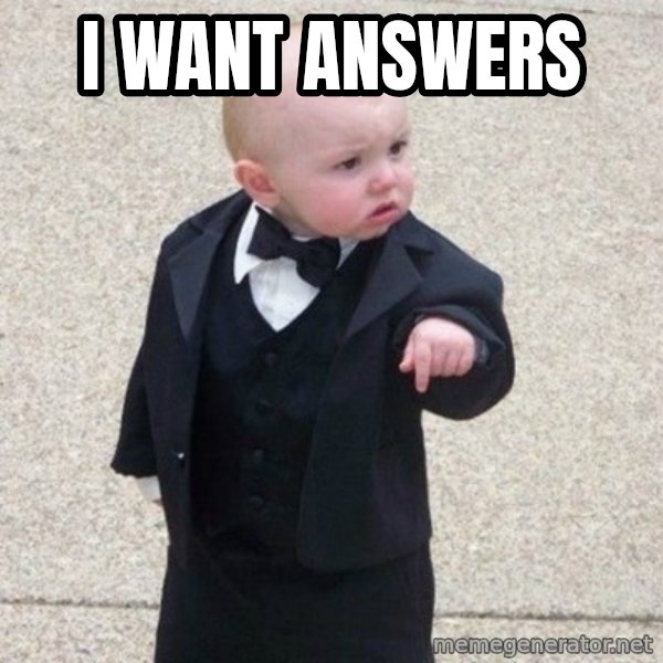 Mafia Baby meme: i want answers