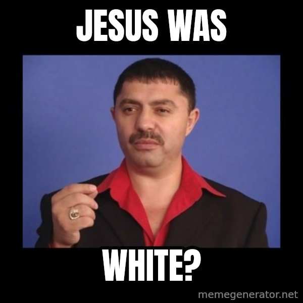 Manelistul Nicolae Guta meme: Jesus was / white?