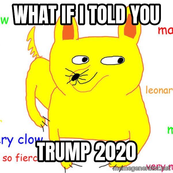 What If I Told You meme: WHAT IF I TOLD YOU / TRUMP 2020