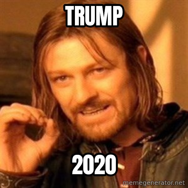 One Does Not Simply meme: TRUMP / 2020